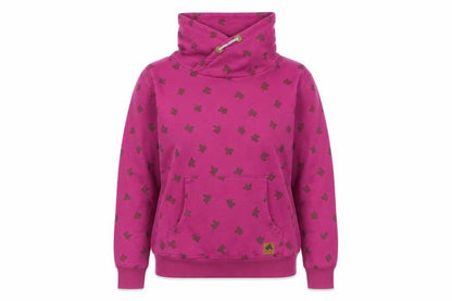 HKM Women's Pink Animal Print Pullover Sweatshirt L