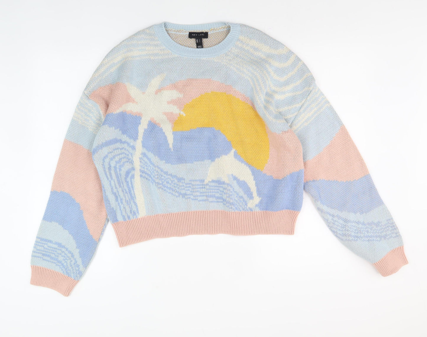 Womens UK Size L New Look Multicoloured Pullover Jumper