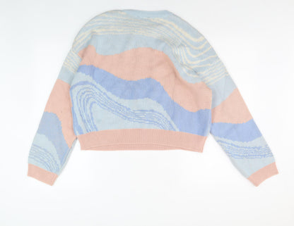 Womens UK Size L New Look Multicoloured Pullover Jumper
