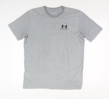 Under Armour Men's Grey Relaxed Fit T-Shirt L