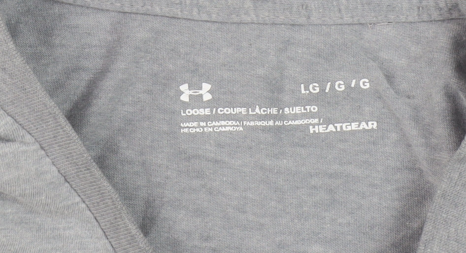 Under Armour Men's Grey Relaxed Fit T-Shirt L