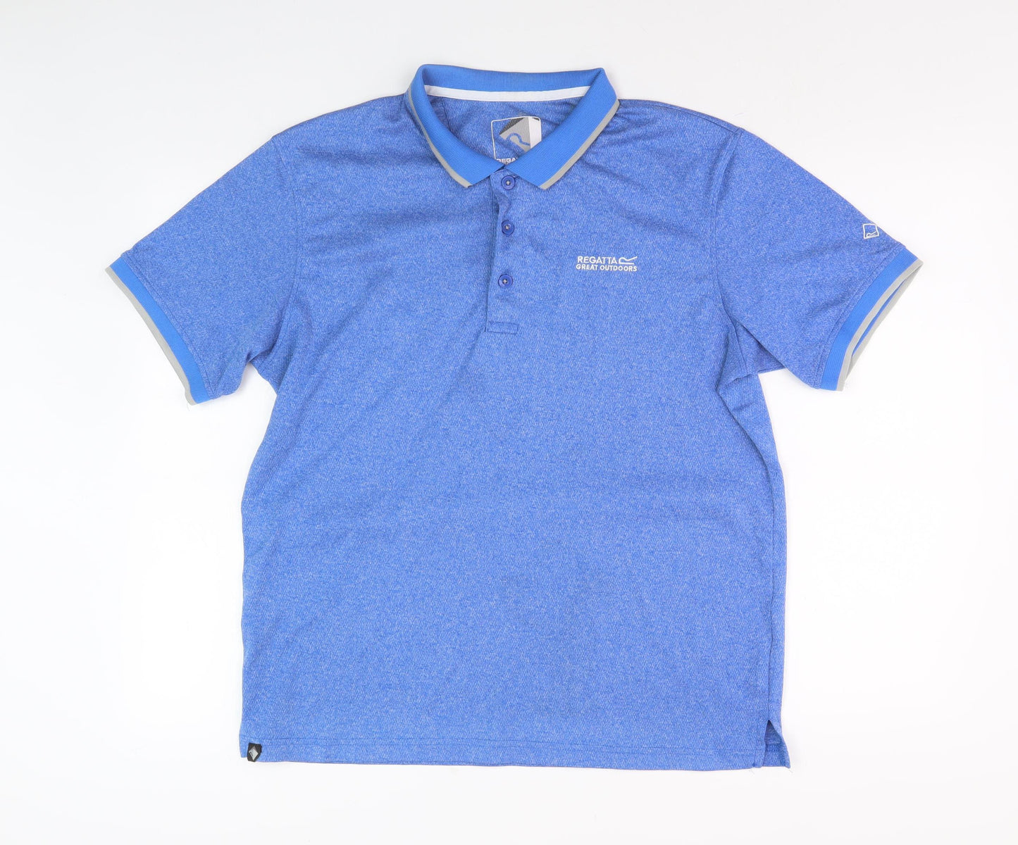 Regatta Men's Blue Short Sleeve Polo Size L Casual