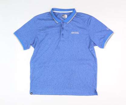 Regatta Men's Blue Short Sleeve Polo Size L Casual