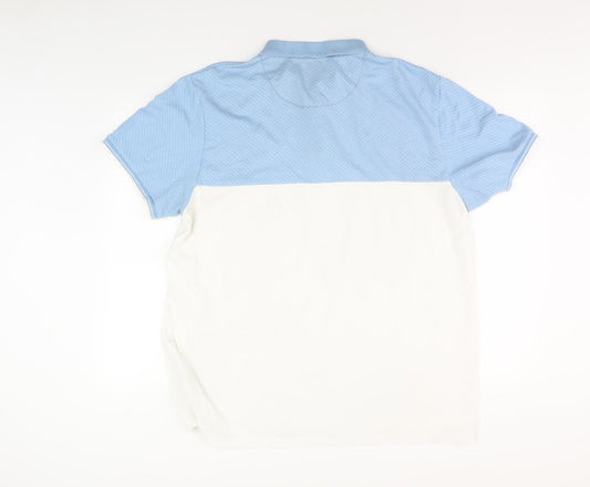 Next Men’s 2XL Blue Colourblock Polo Shirt