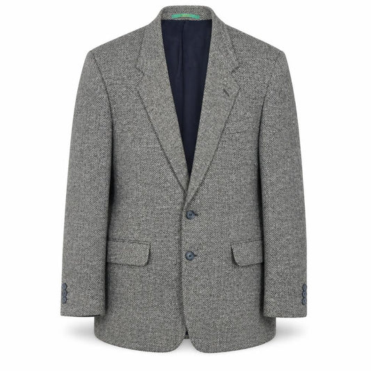 C&A Men's Grey Short Length Herringbone Blazer