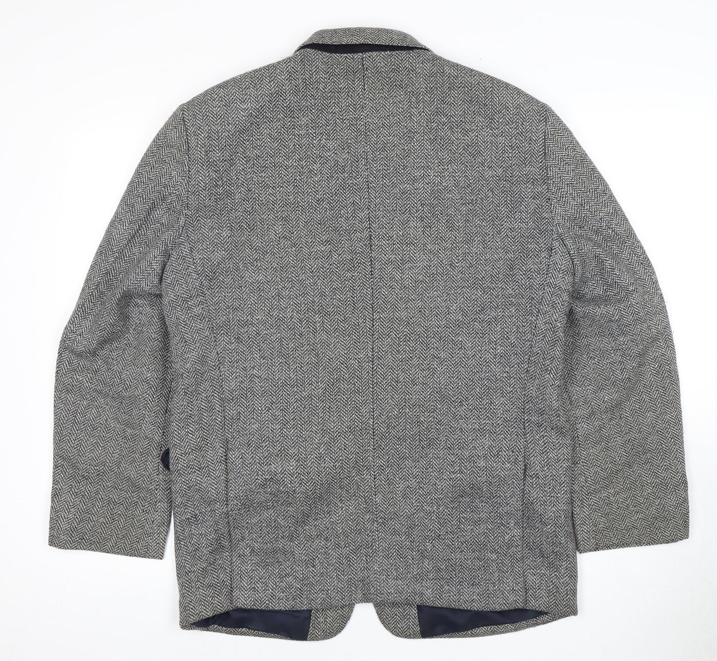 C&A Men's Grey Short Length Herringbone Blazer