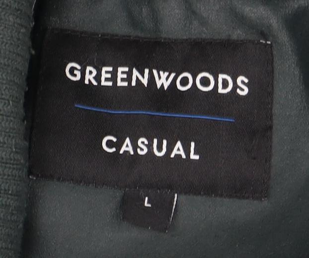Mens UK Size L Greenwoods Green Military Jacket