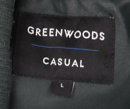Mens UK Size L Greenwoods Green Military Jacket