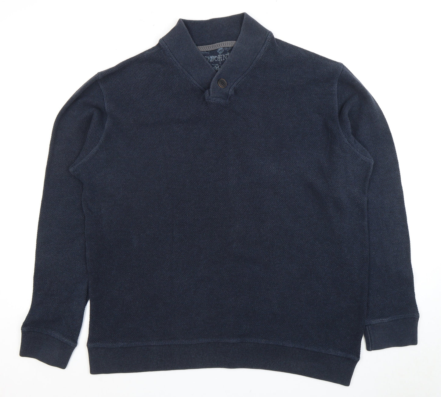 Old Navy Men's Blue XL Collared Long Sleeve Jumper