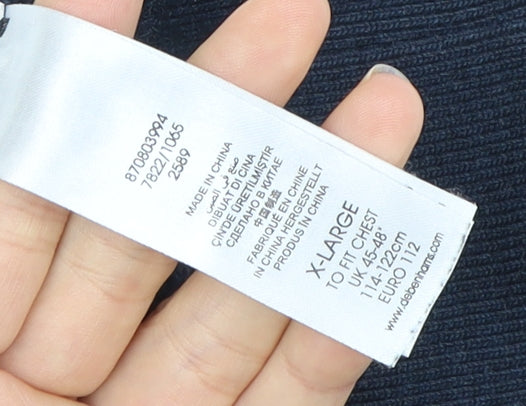 Old Navy Men's Blue XL Collared Long Sleeve Jumper