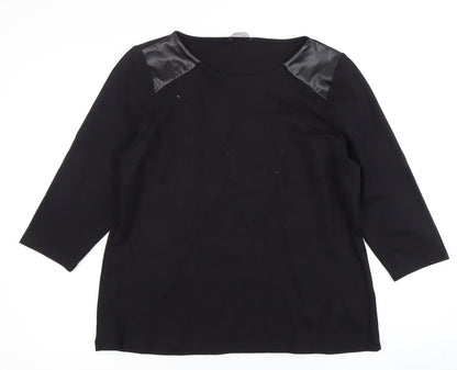 Womens UK Size 18 Marks and Spencer Black Basic Blouse