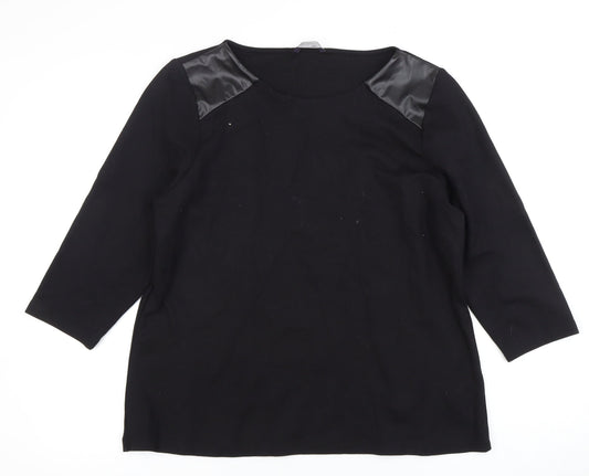 Womens UK Size 18 Marks and Spencer Black Basic Blouse
