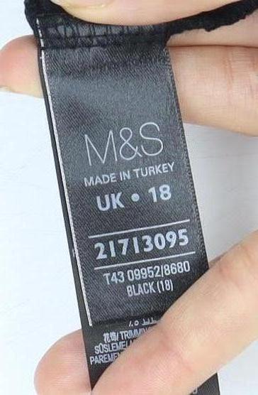 Womens UK Size 18 Marks and Spencer Black Basic Blouse