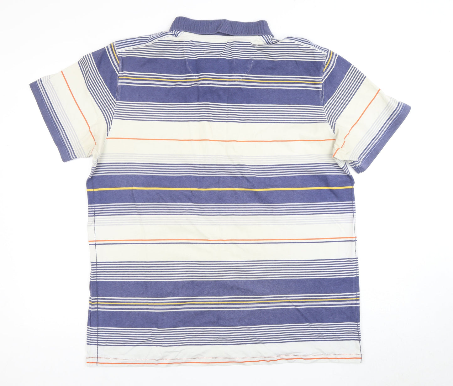 Mainstays Men's Multicoloured Striped Polo Shirt XL