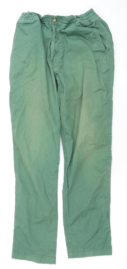 Polo Ralph Lauren Men's Green Classic Fit Trousers Size L