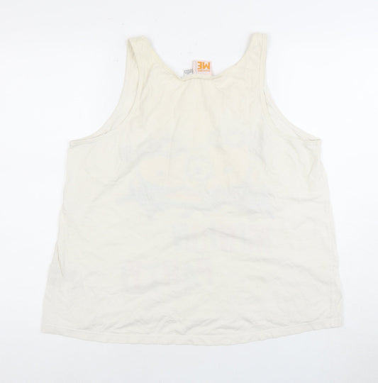 Womens UK Size M Despicable Me Beige Basic Tank