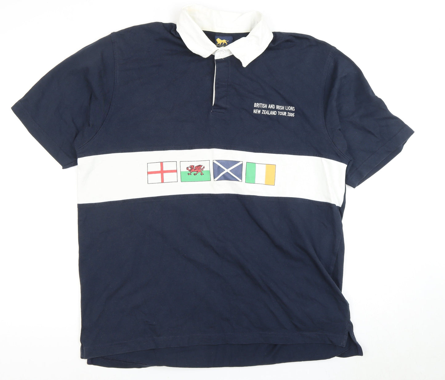 British and Irish Lions Men's Blue Polo Shirt XL