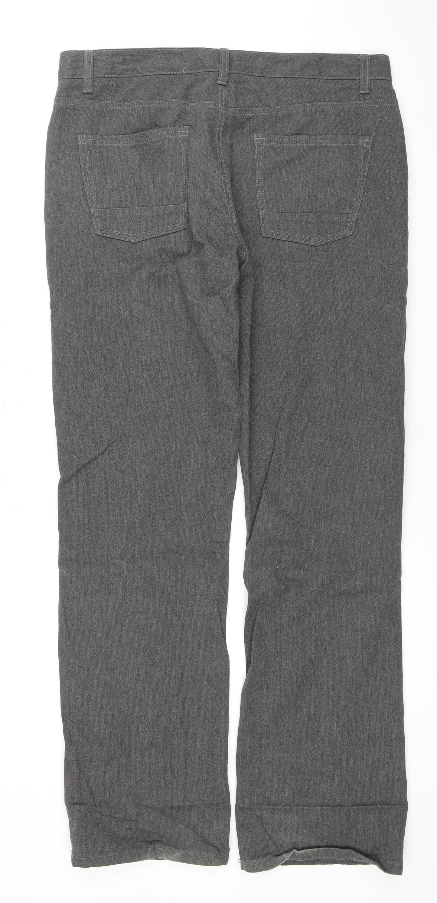 Easy Men's Grey Straight Jeans Size 36/L Regular Fit
