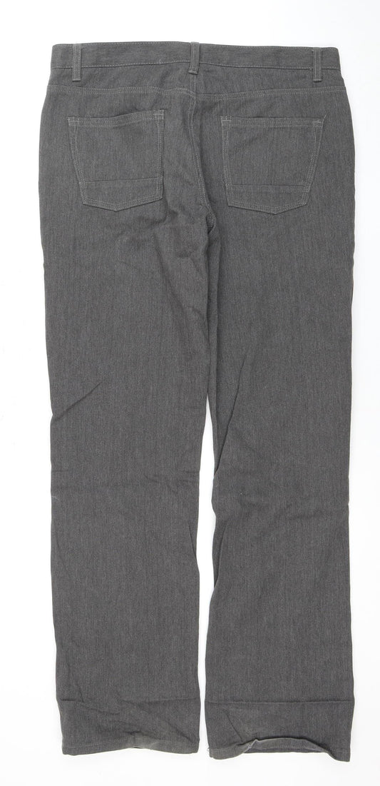 Easy Men's Grey Straight Jeans Size 36/L Regular Fit