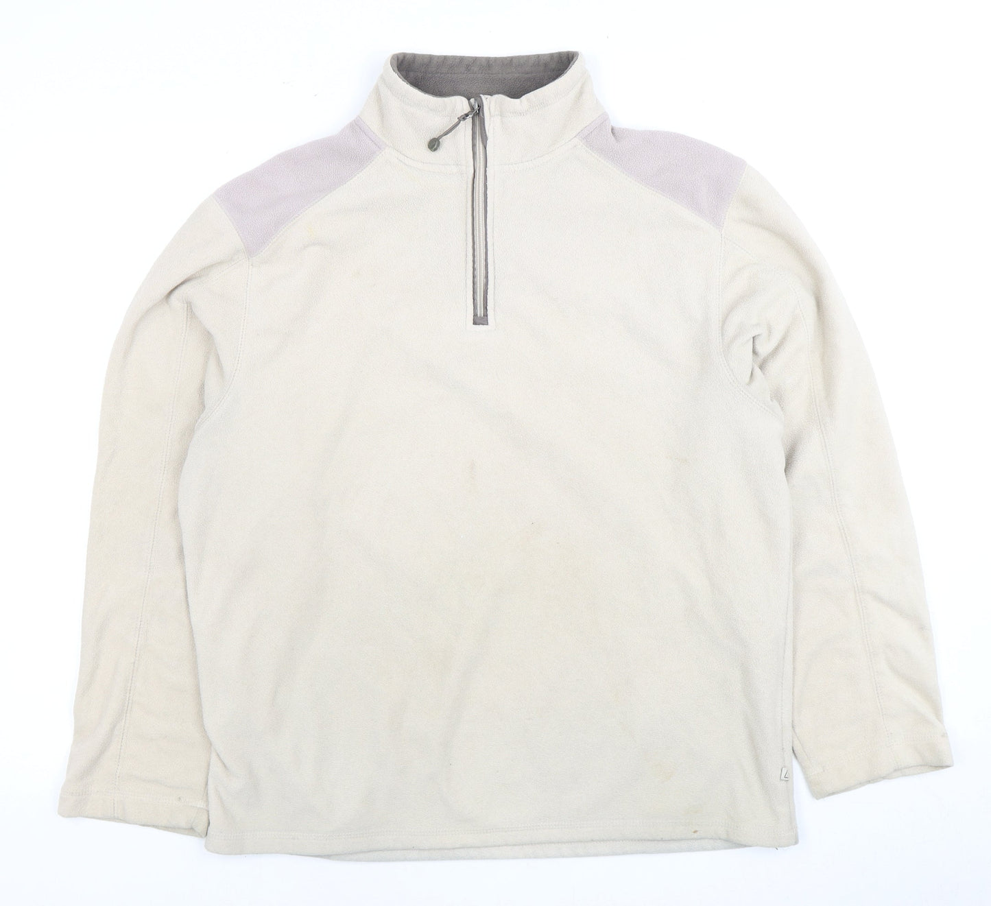 Mens UK Size M Cedarwood State Beige Full Zip Sweatshirt