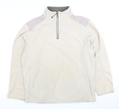 Mens UK Size M Cedarwood State Beige Full Zip Sweatshirt