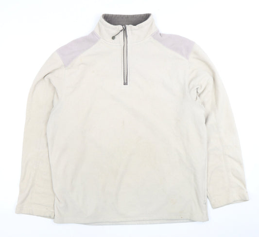 Mens UK Size M Cedarwood State Beige Full Zip Sweatshirt