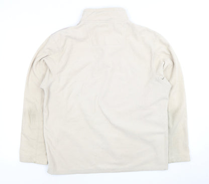 Mens UK Size M Cedarwood State Beige Full Zip Sweatshirt