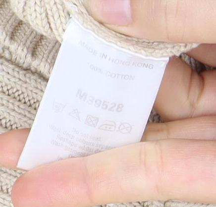 Next Men's Beige Full Zip Jumper High Neck L