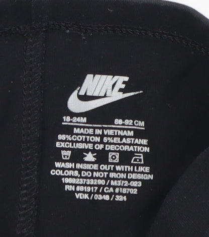Nike Black Leggings, Unisex Baby, 18-24 Months, Sports Style