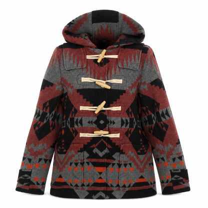 GAP Women's Multicoloured Geometric Toggle Coat XS