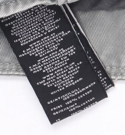 Rock Rebel Men's Grey Cargo Shorts S with Embroidery