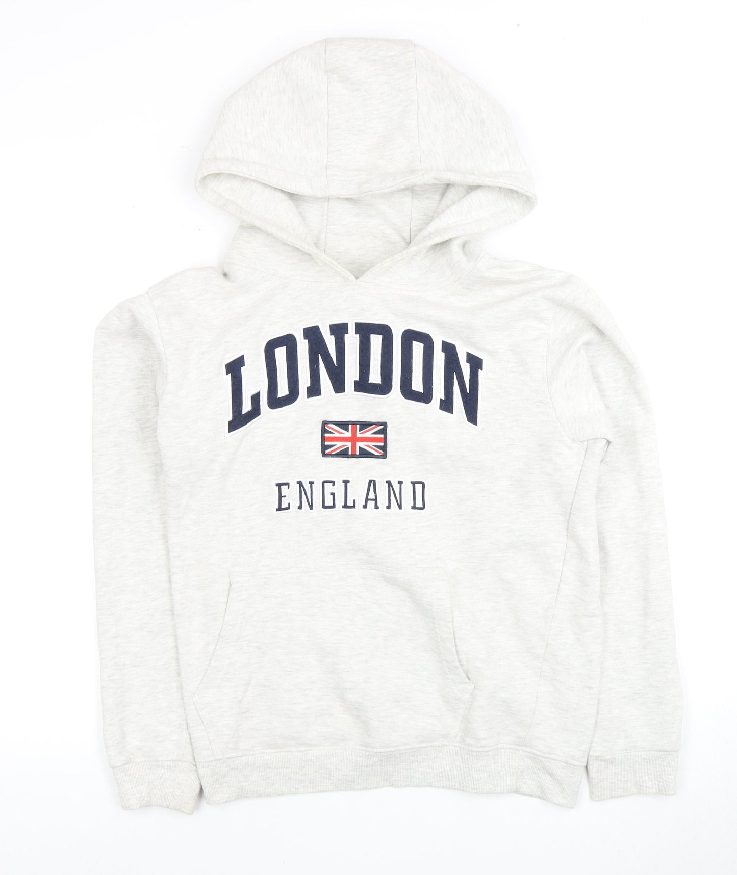 London King Boys Hoodie 13-14 Years White Graphic Pullover