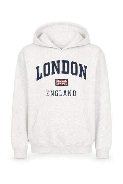 London King Boys Hoodie 13-14 Years White Graphic Pullover