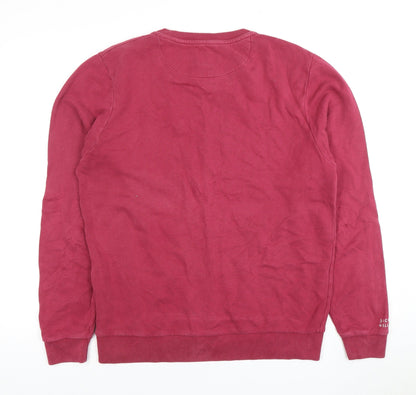Mens UK Size M Jack Wills Pink Pullover Sweatshirt
