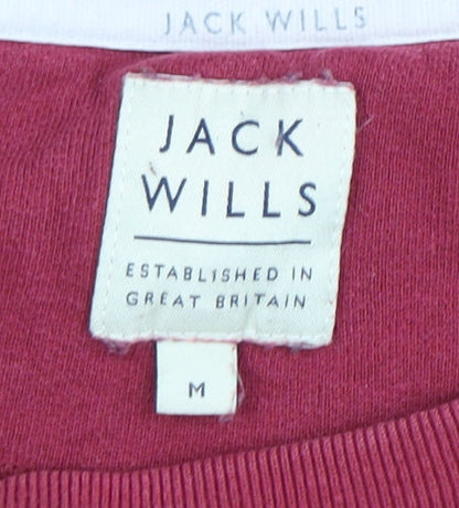 Mens UK Size M Jack Wills Pink Pullover Sweatshirt