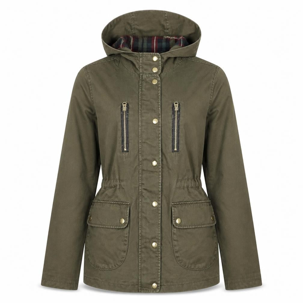 Womens UK Size 8 Topshop Green Parka Coat