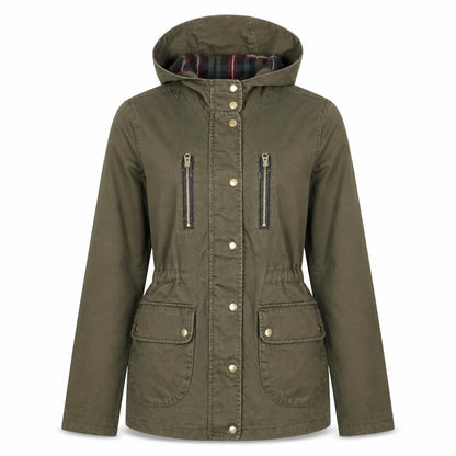Womens UK Size 8 Topshop Green Parka Coat