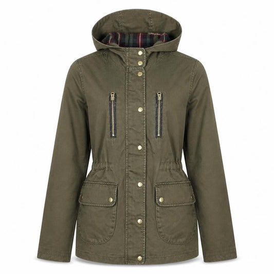 Womens UK Size 8 Topshop Green Parka Coat