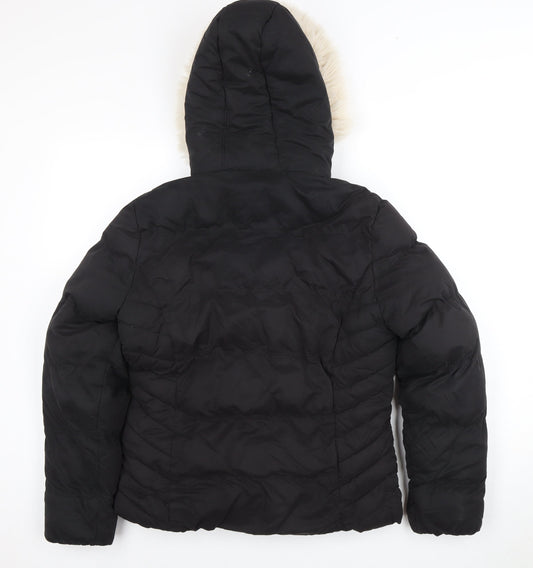 Womens UK Size 10 SoulCal & Co Black Puffer Jacket