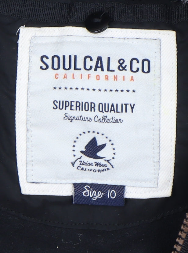 Womens UK Size 10 SoulCal & Co Black Puffer Jacket