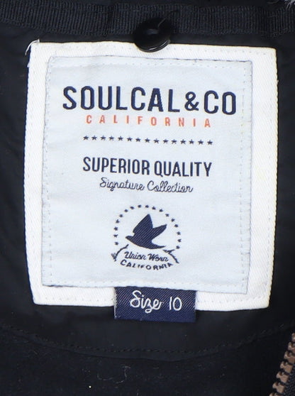 Womens UK Size 10 SoulCal & Co Black Puffer Jacket