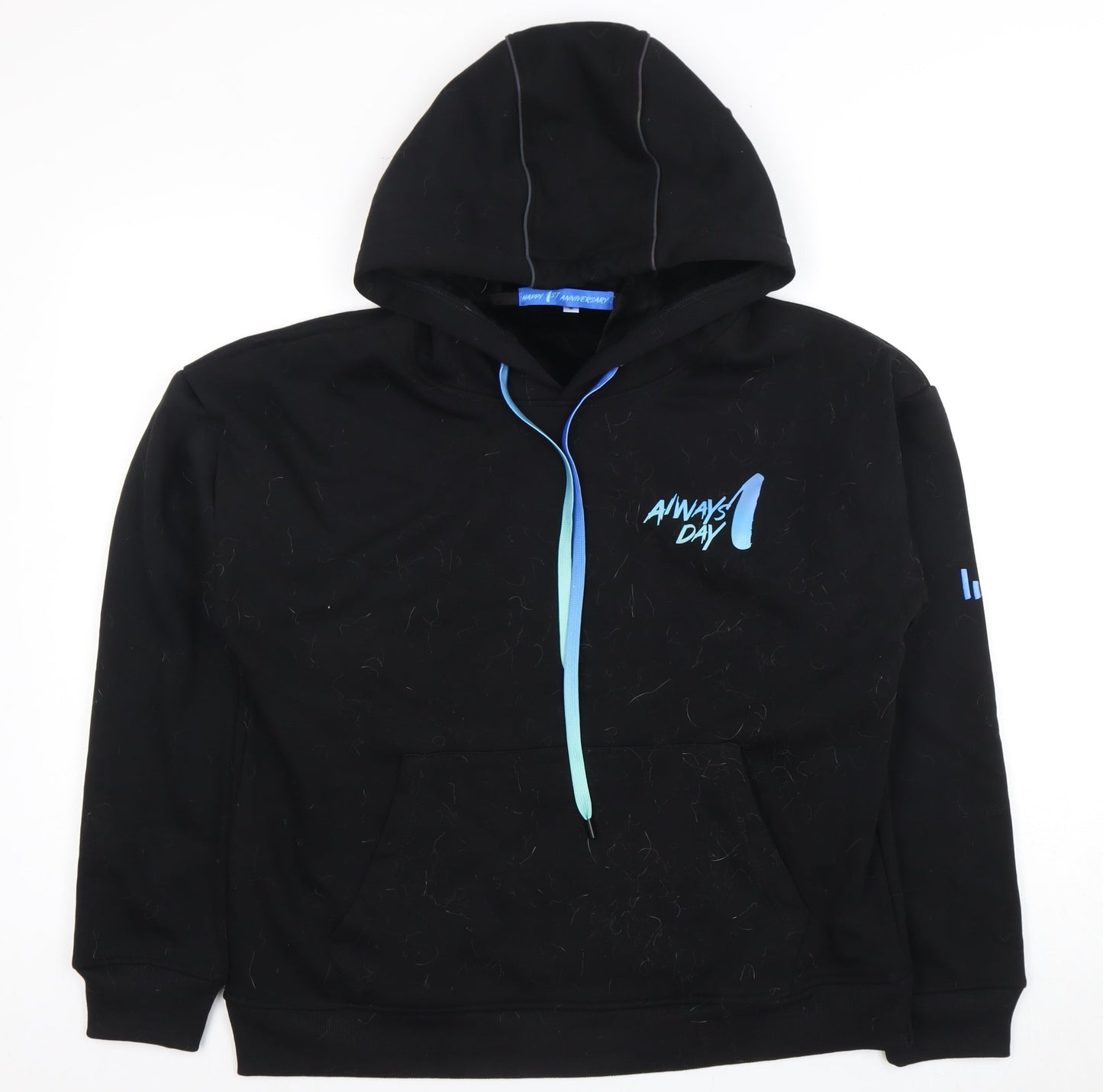 Mens UK Size S Unknown Black Pullover Hoodie