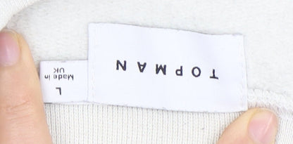 Topman Men's White L Graphic Pullover Sweatshirt