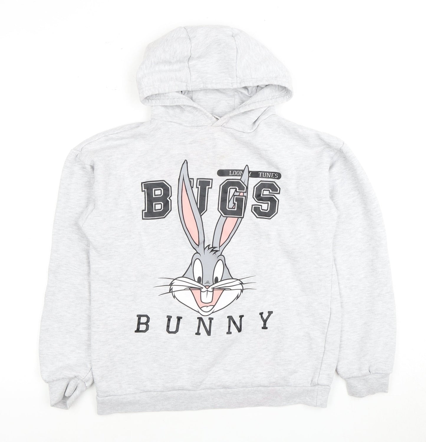 Looney Tunes Girls' Grey Bugs Bunny Pullover Hoodie 12-13Y