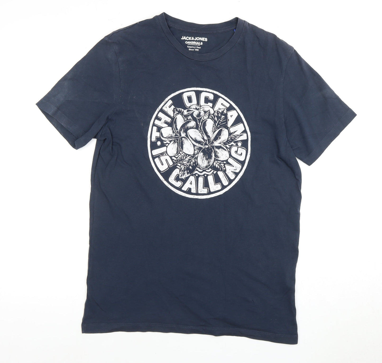 Mens UK Size S JACK & JONES Blue  T-Shirt