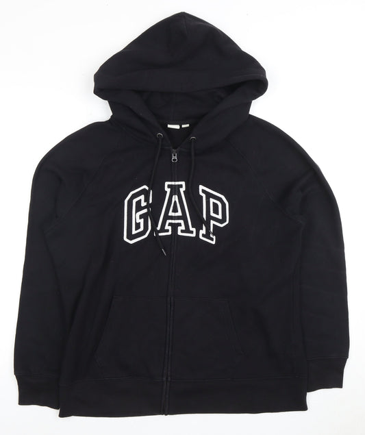GAP Unisex Adults Black Full Zip Hoodie XL