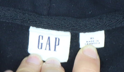 GAP Unisex Adults Black Full Zip Hoodie XL