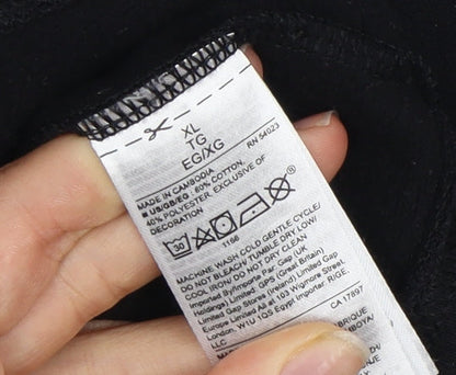 GAP Unisex Adults Black Full Zip Hoodie XL