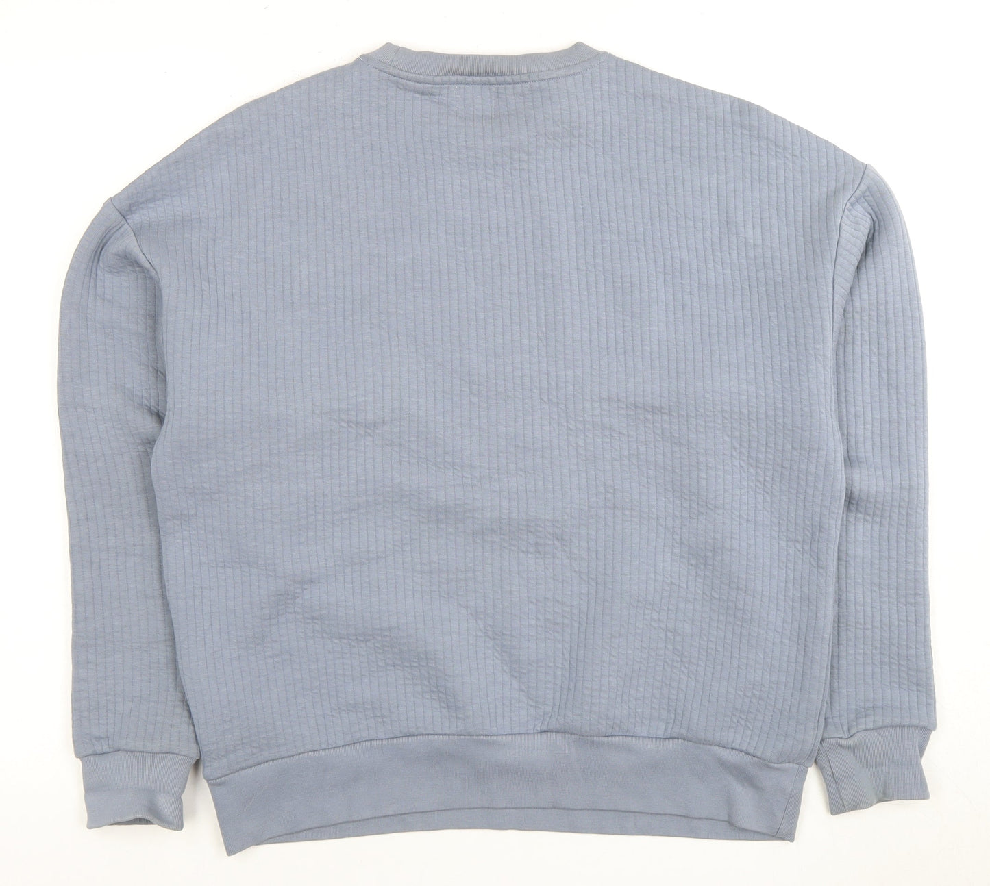 Zara Men's Blue Crew Neck Sweatshirt S
