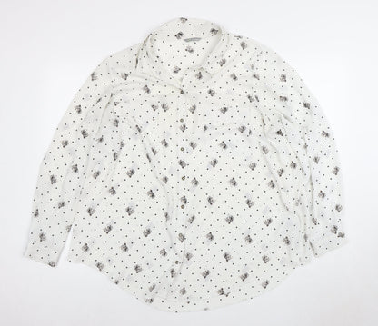 Womens UK Size 20 Marks and Spencer Ivory Basic Button-Up